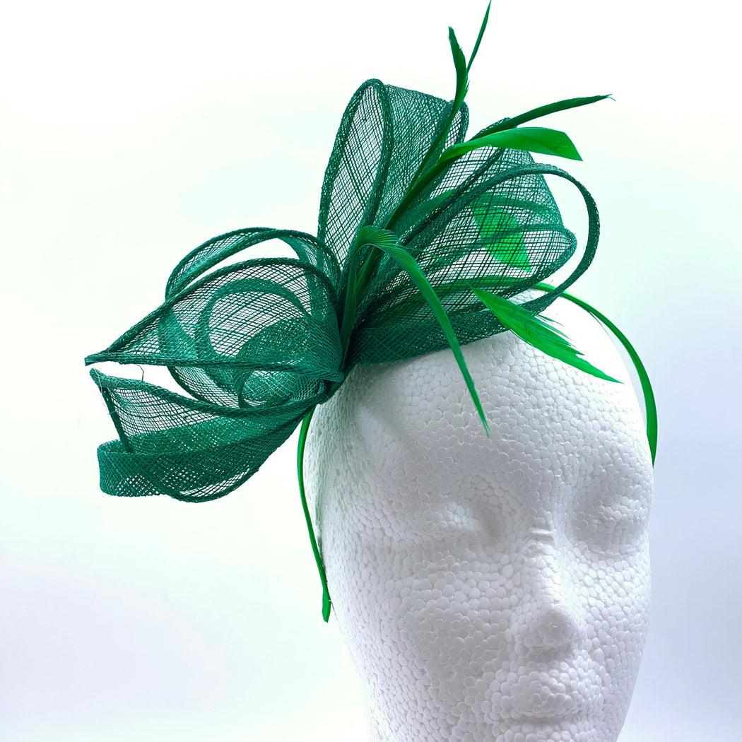 Green megan d02 fascinator