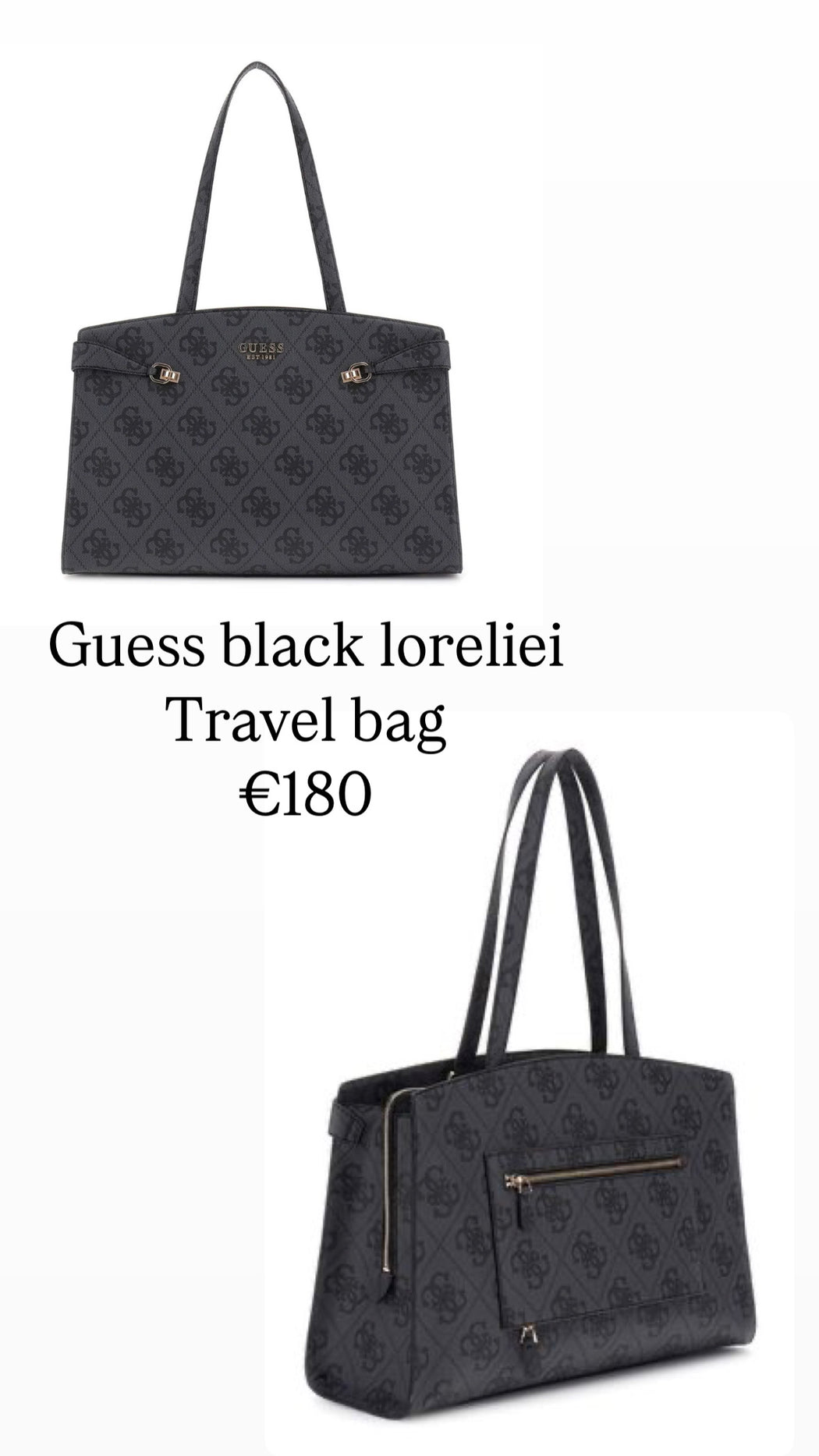 Guess black  loreliei Travel bag