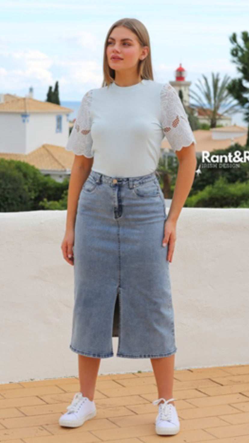 Maria denim skirt