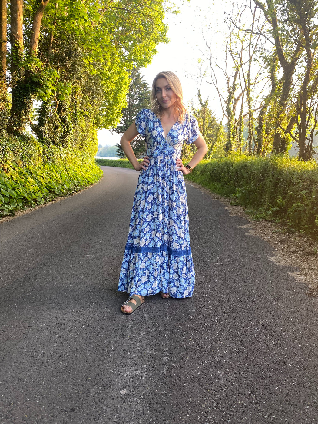 Francesa print maxi dress