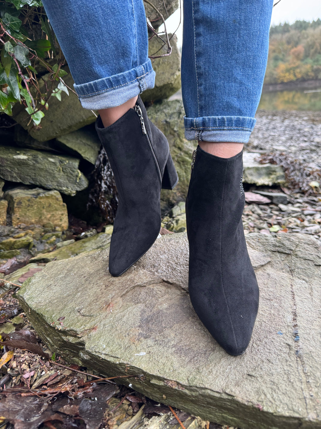 Catterton schwarz black ankle boots