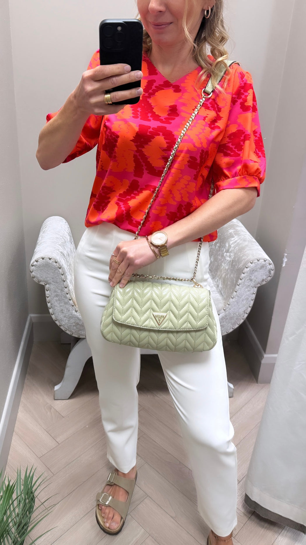Rhea print top