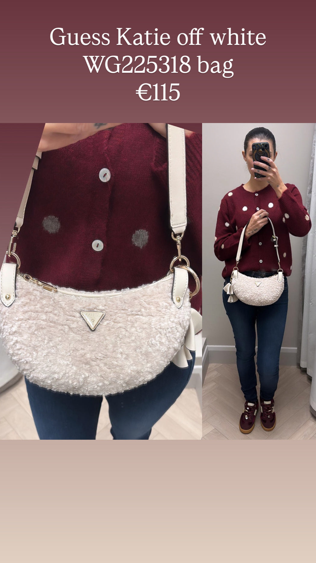 Guess Katie off white WG225318 bag
