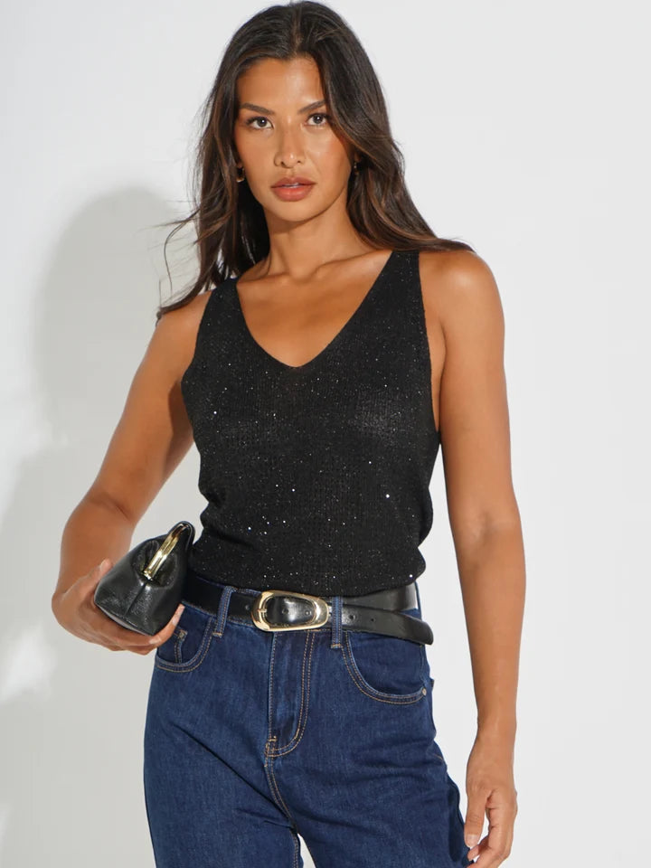 Black Kennedy sparkle top