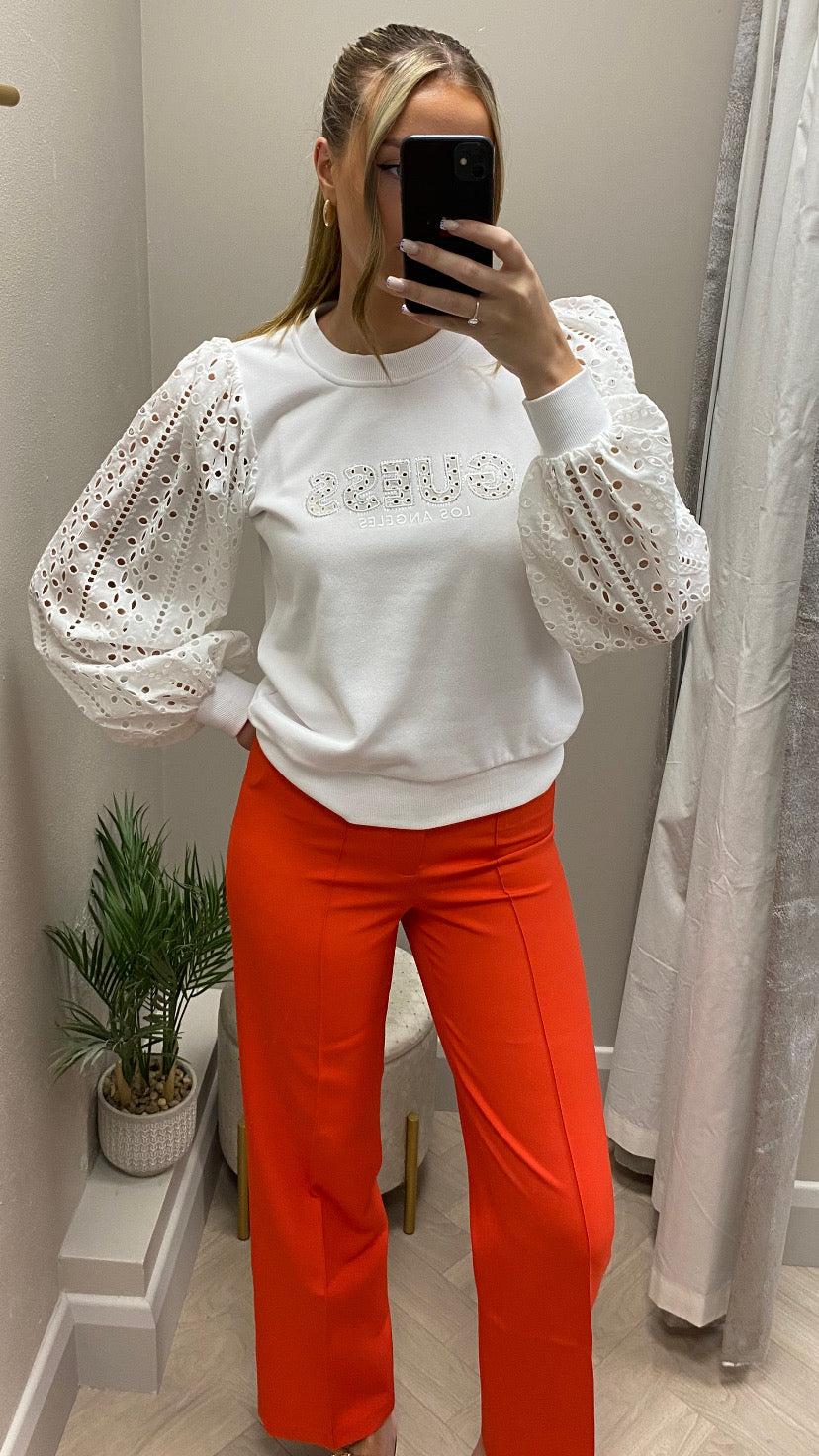 Hallie coral trousers