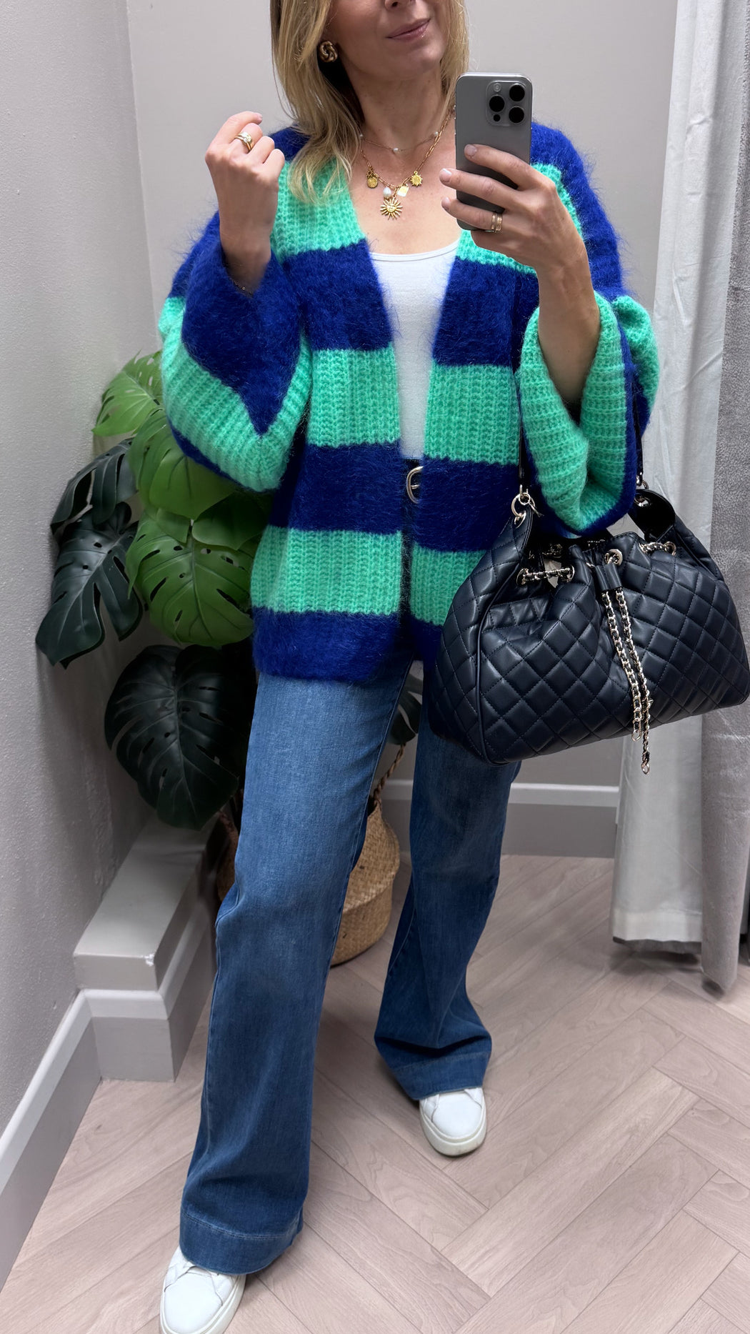 Lambert blue multi cardi