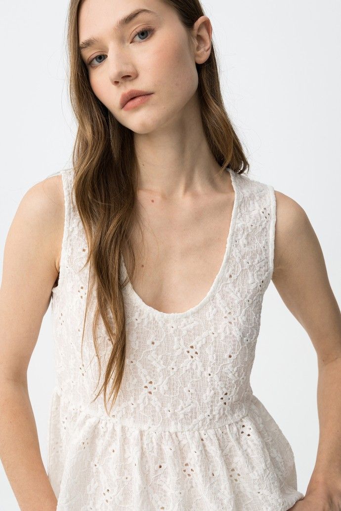 Lunala  winter white round neck top