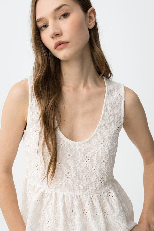 Lunala  winter white round neck top