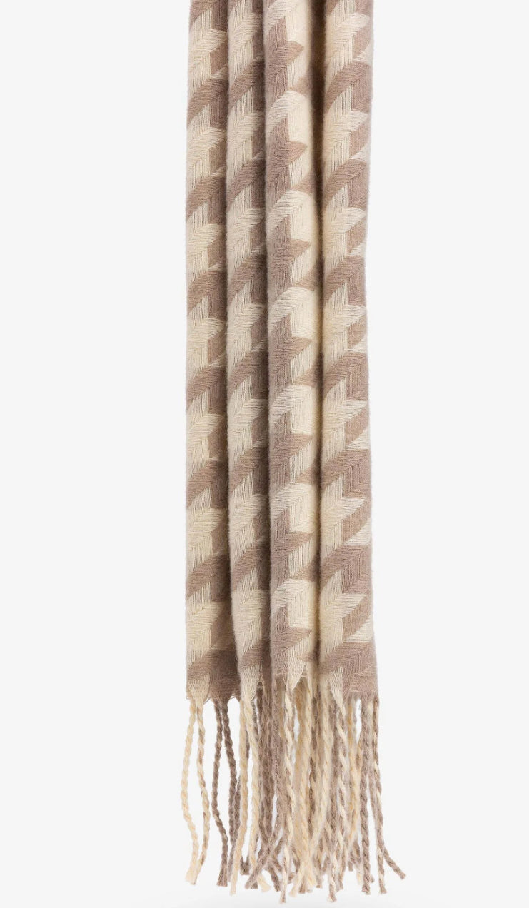 Wendy beige print scarf