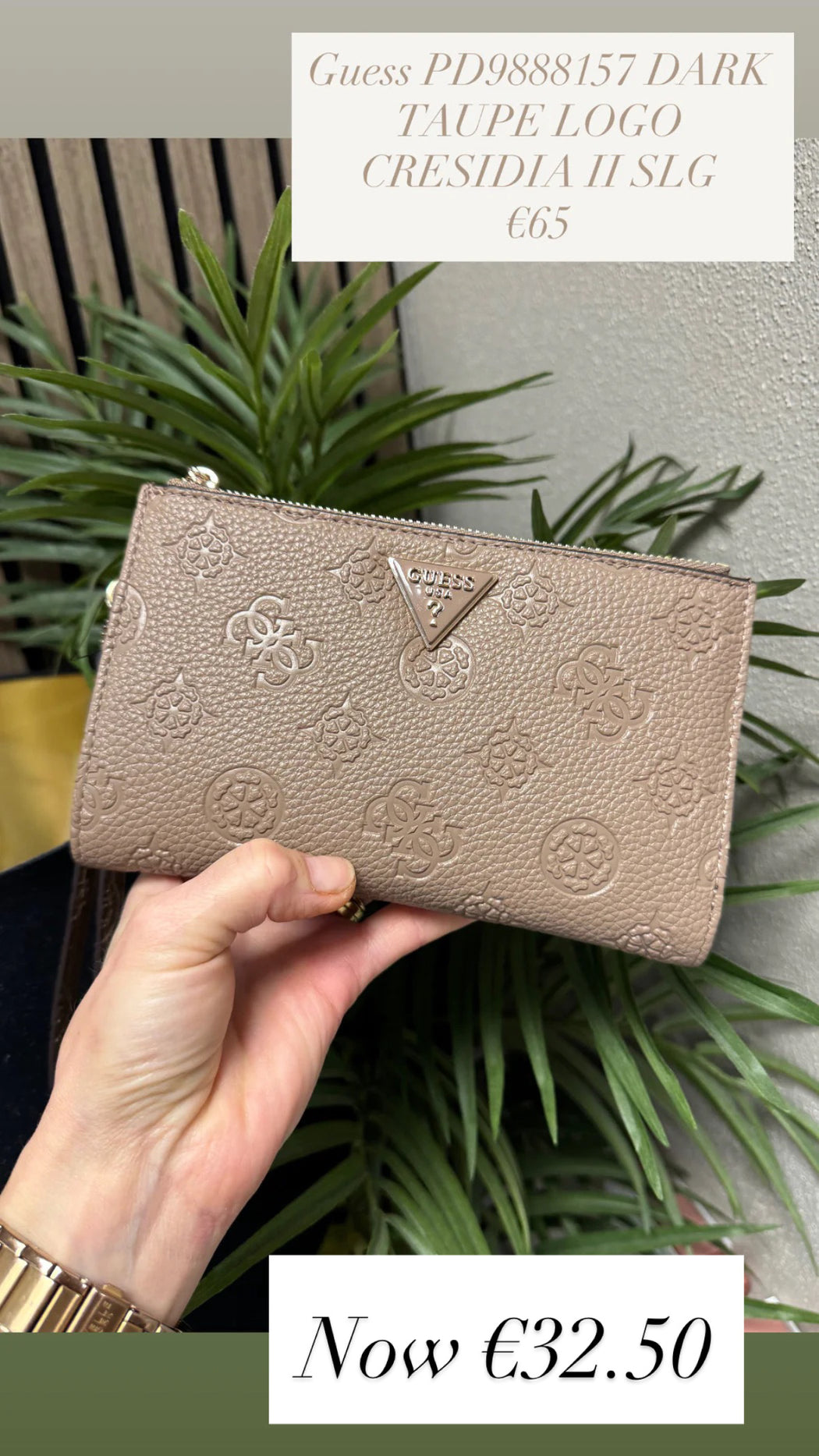 Guess PD9888157 DARK TAUPE LOGO CRESIDIA II SLG