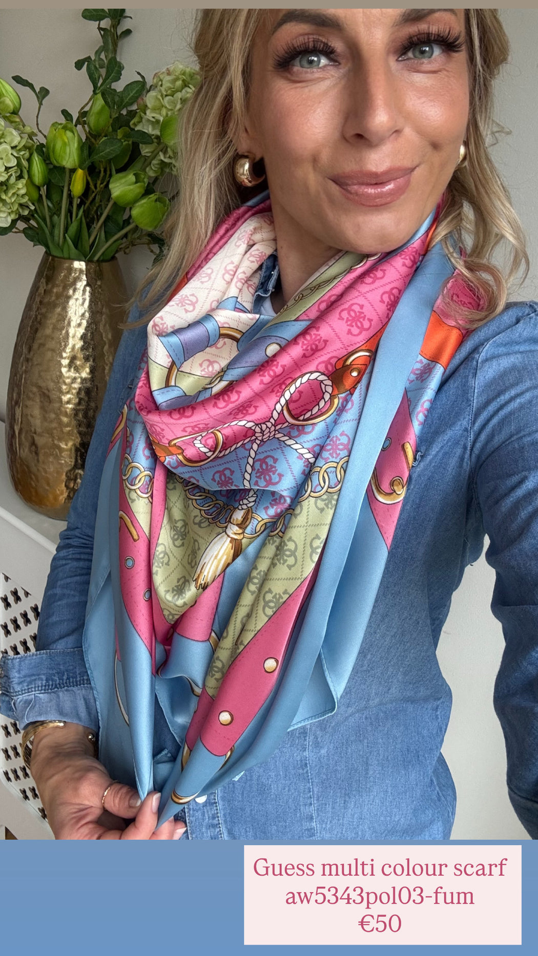 Guess multi colour scarf aw5343pol03-fum