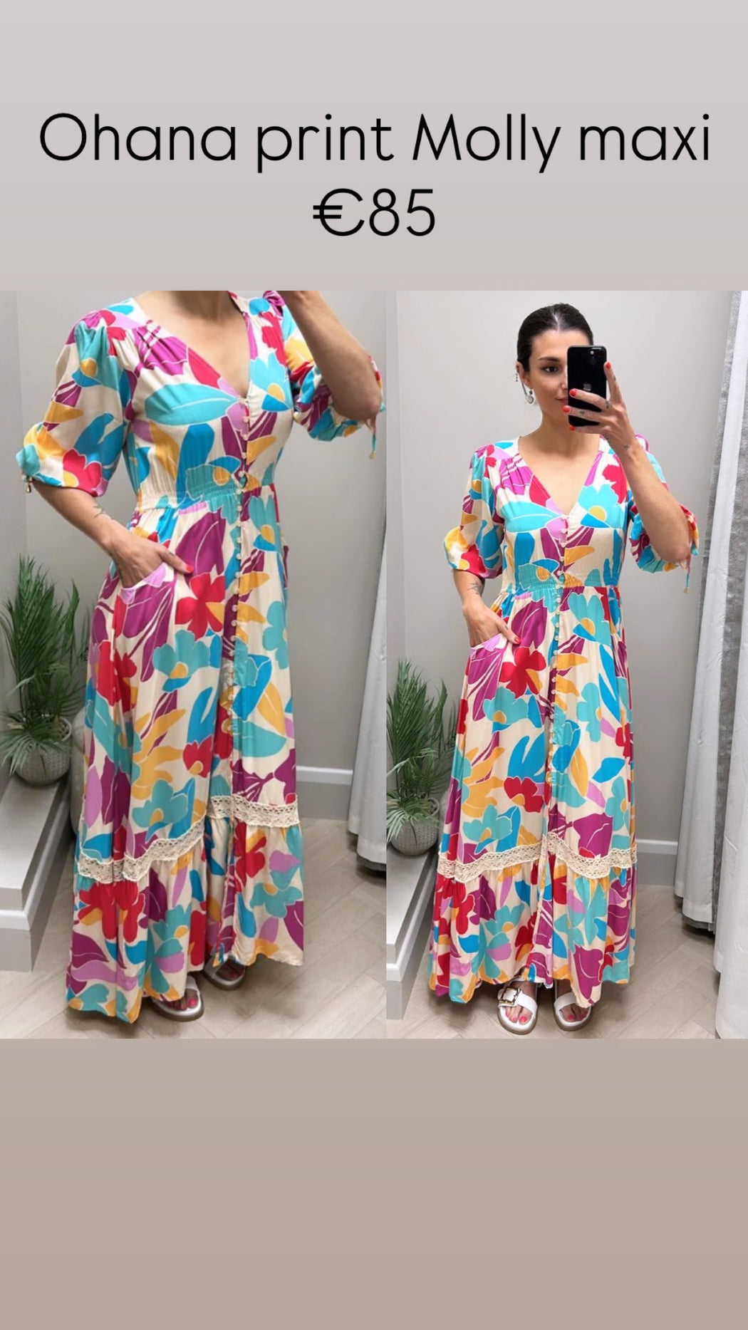 Ohana print Molly maxi