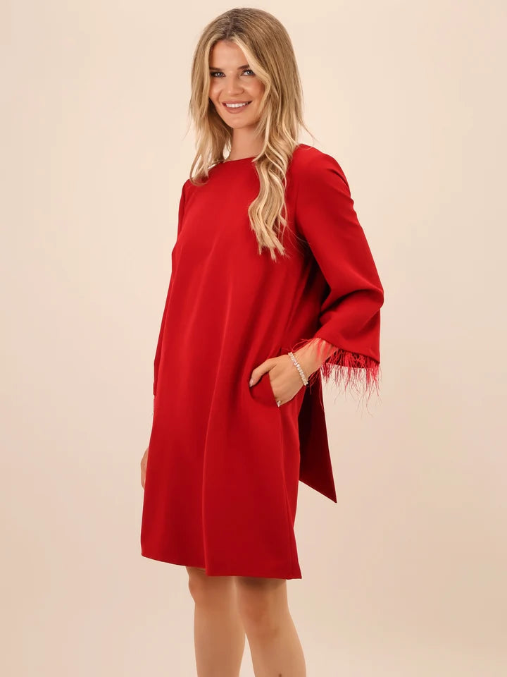 Dakota red bow back dress