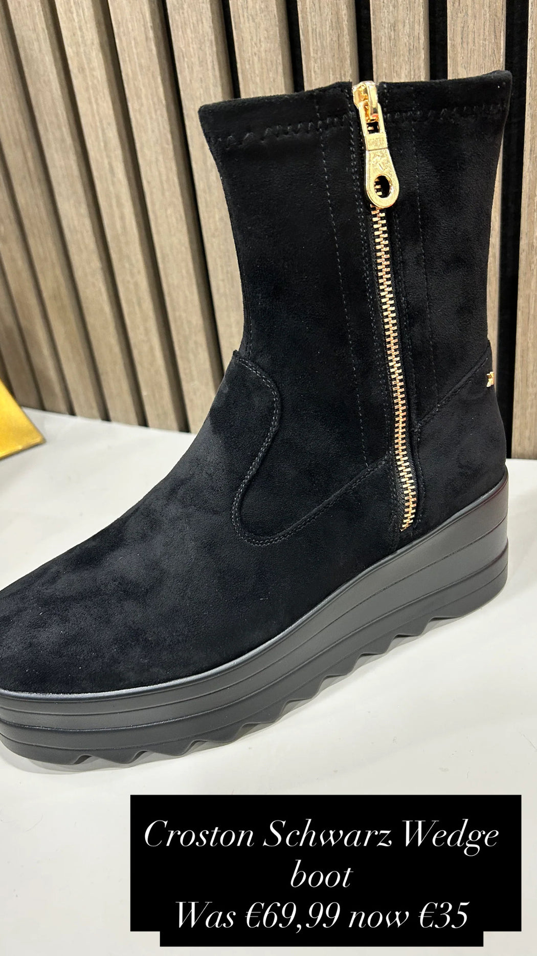 Croston Schwarz Wedge boot