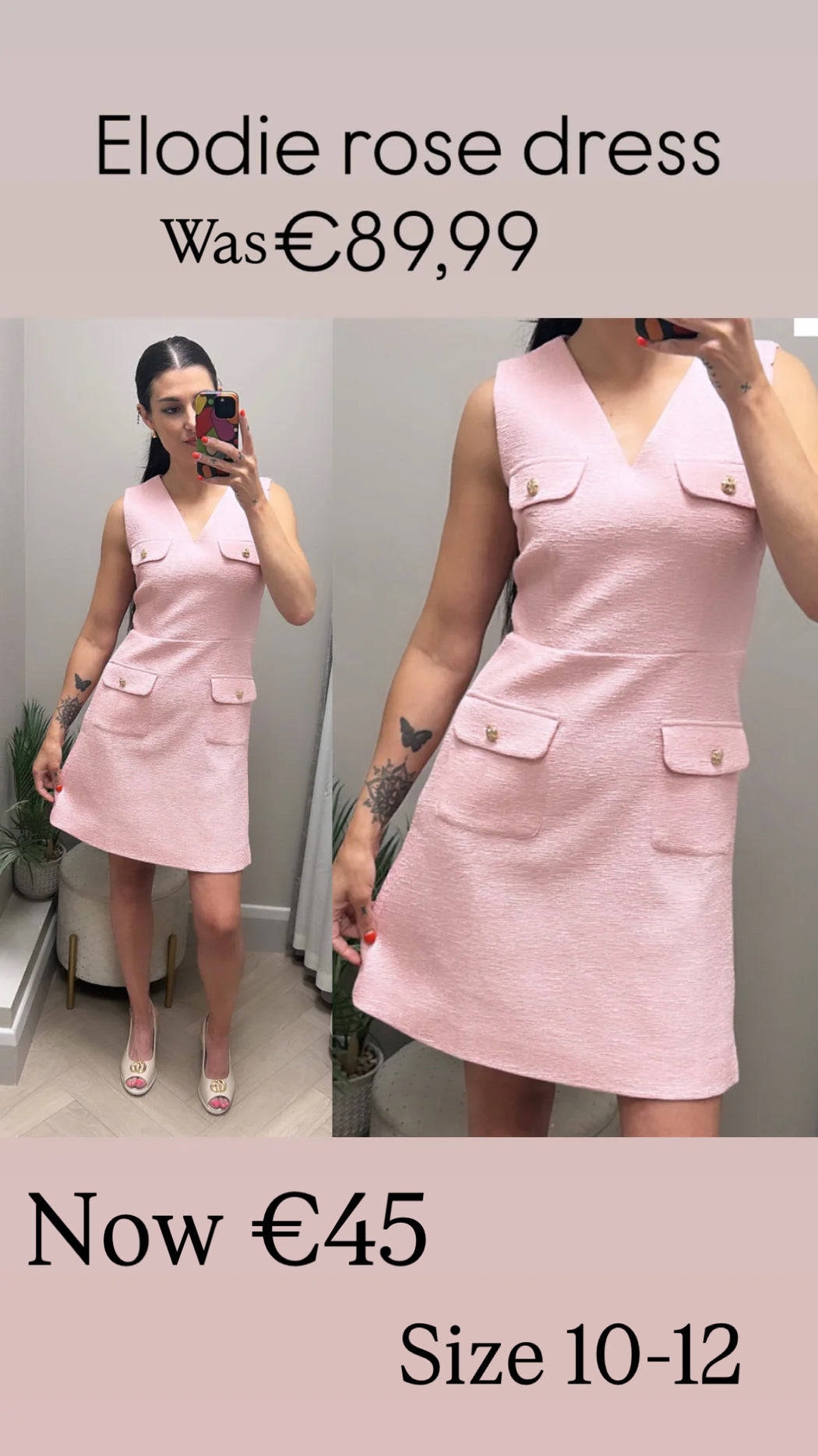 Elodie rose dress
