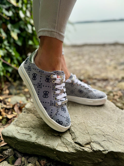 Guess navy silver logo sneaker flytss2fal12