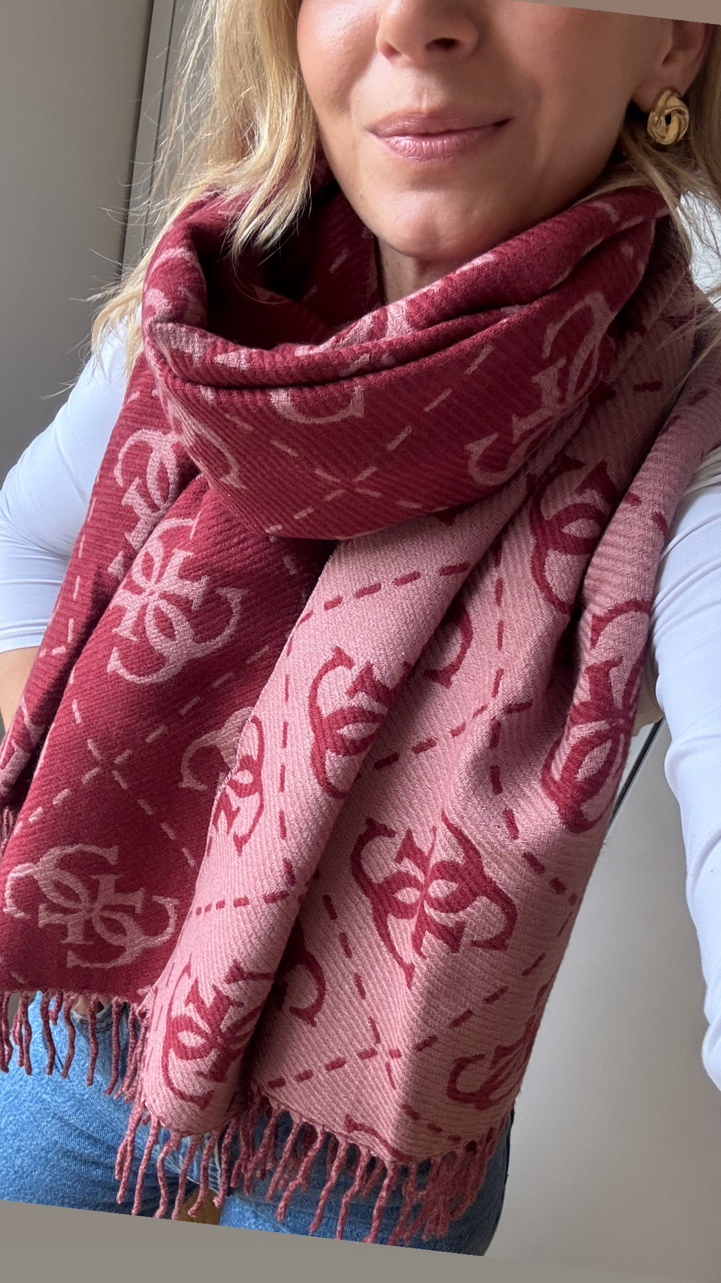 Nolana wine 4G logo scarf aw5217vis03