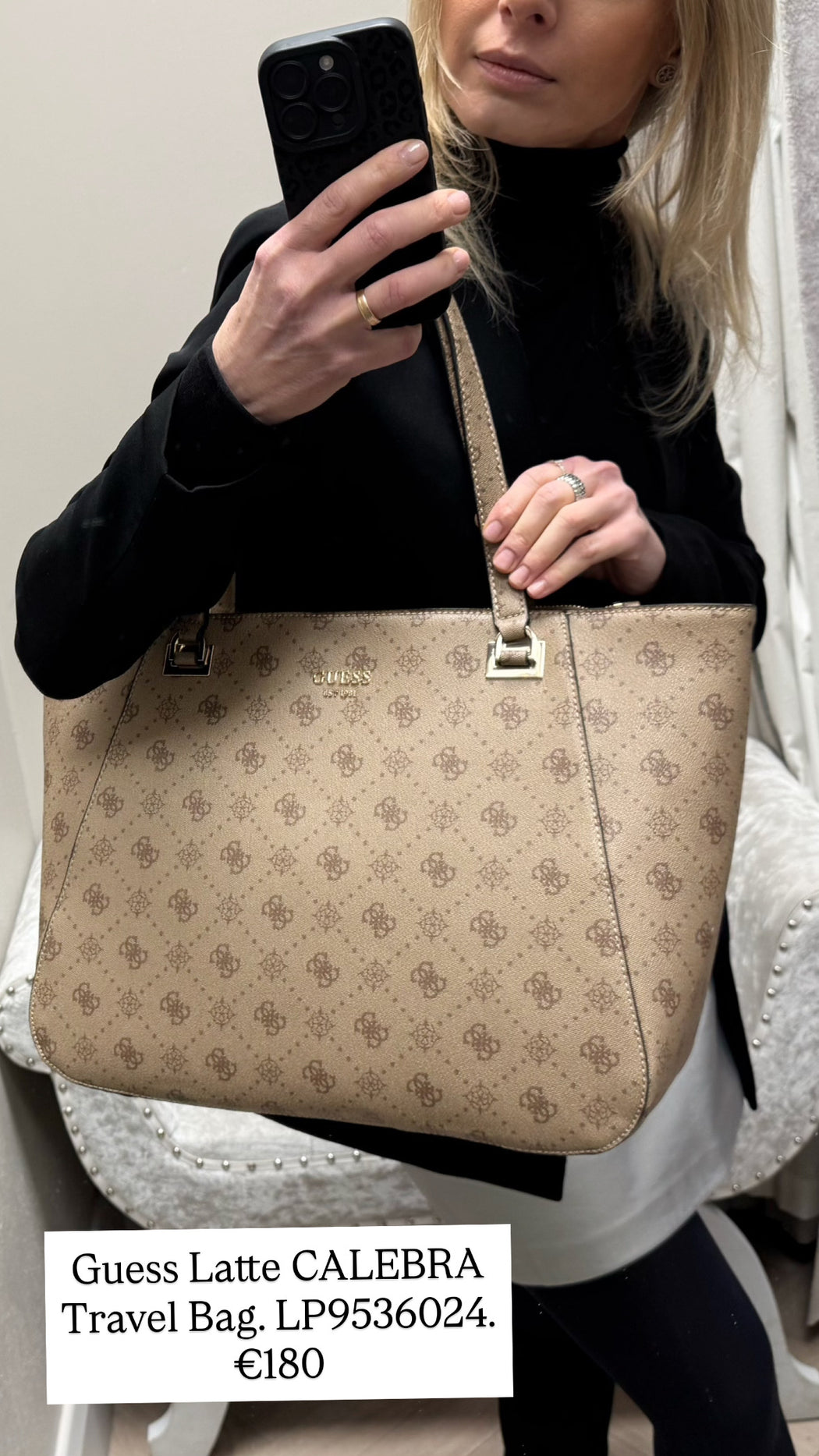 Guess Latte CALEBRA Travel Bag. LP9536024.