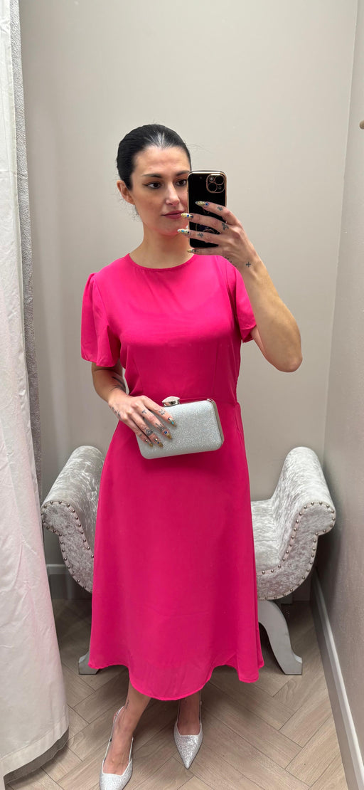 Jodie pink cap sleeve dress
