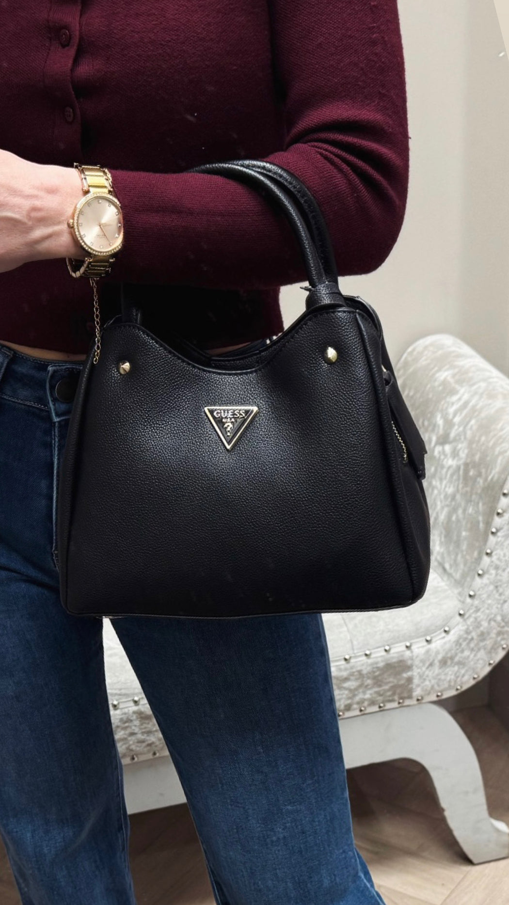 Guess black meridian II bag BG697405