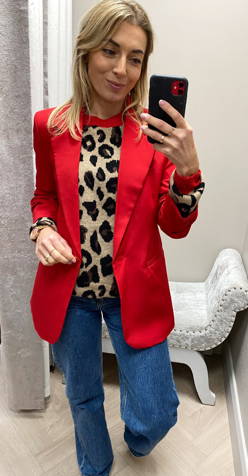 Red Ellie blazer