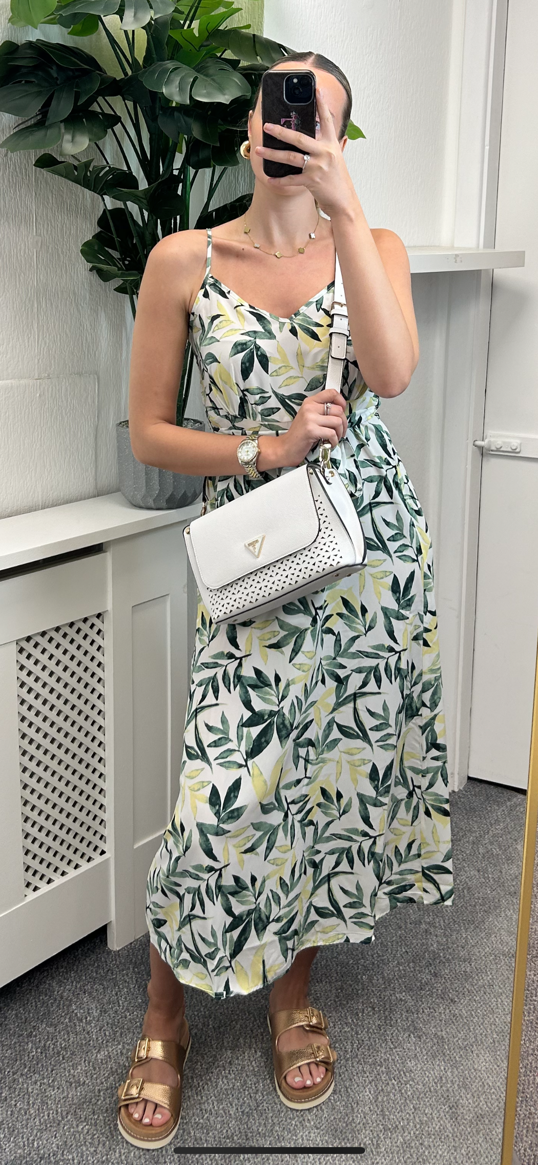 Granada green floral maxi