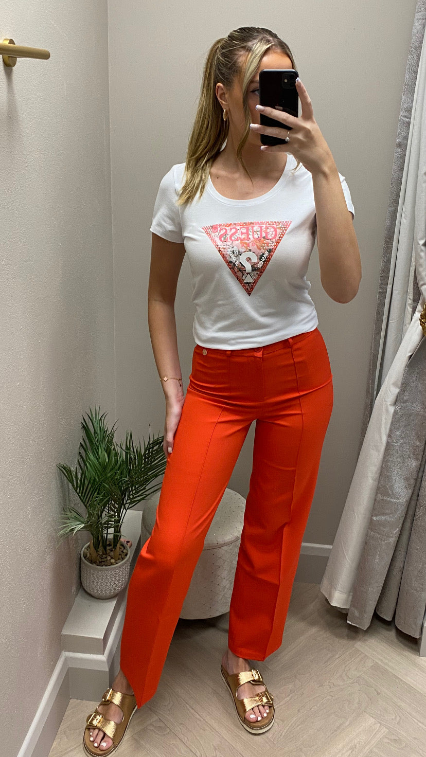 Hallie coral trousers