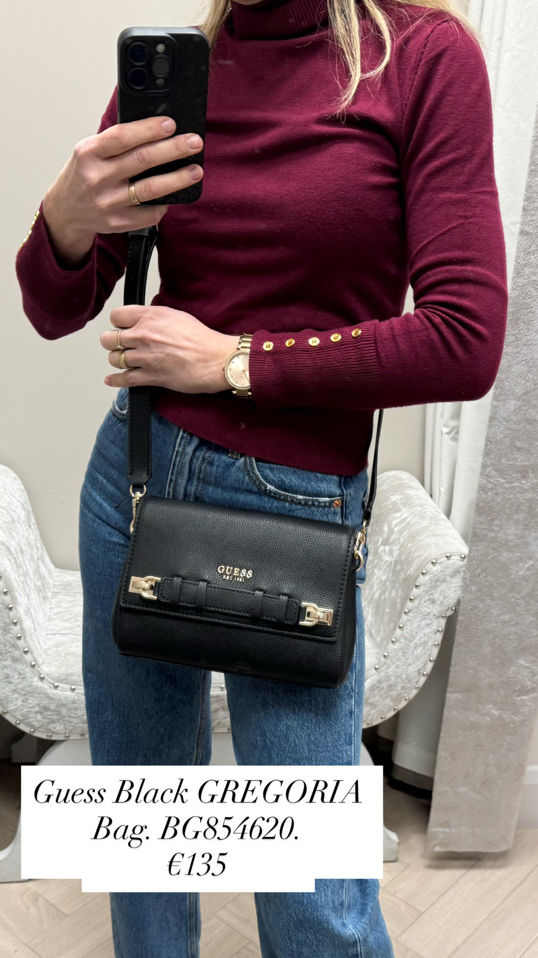 Guess Black GREGORIA Bag. BG854620.