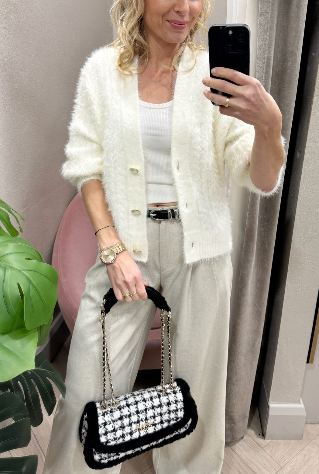 Guess kinako cream cardi