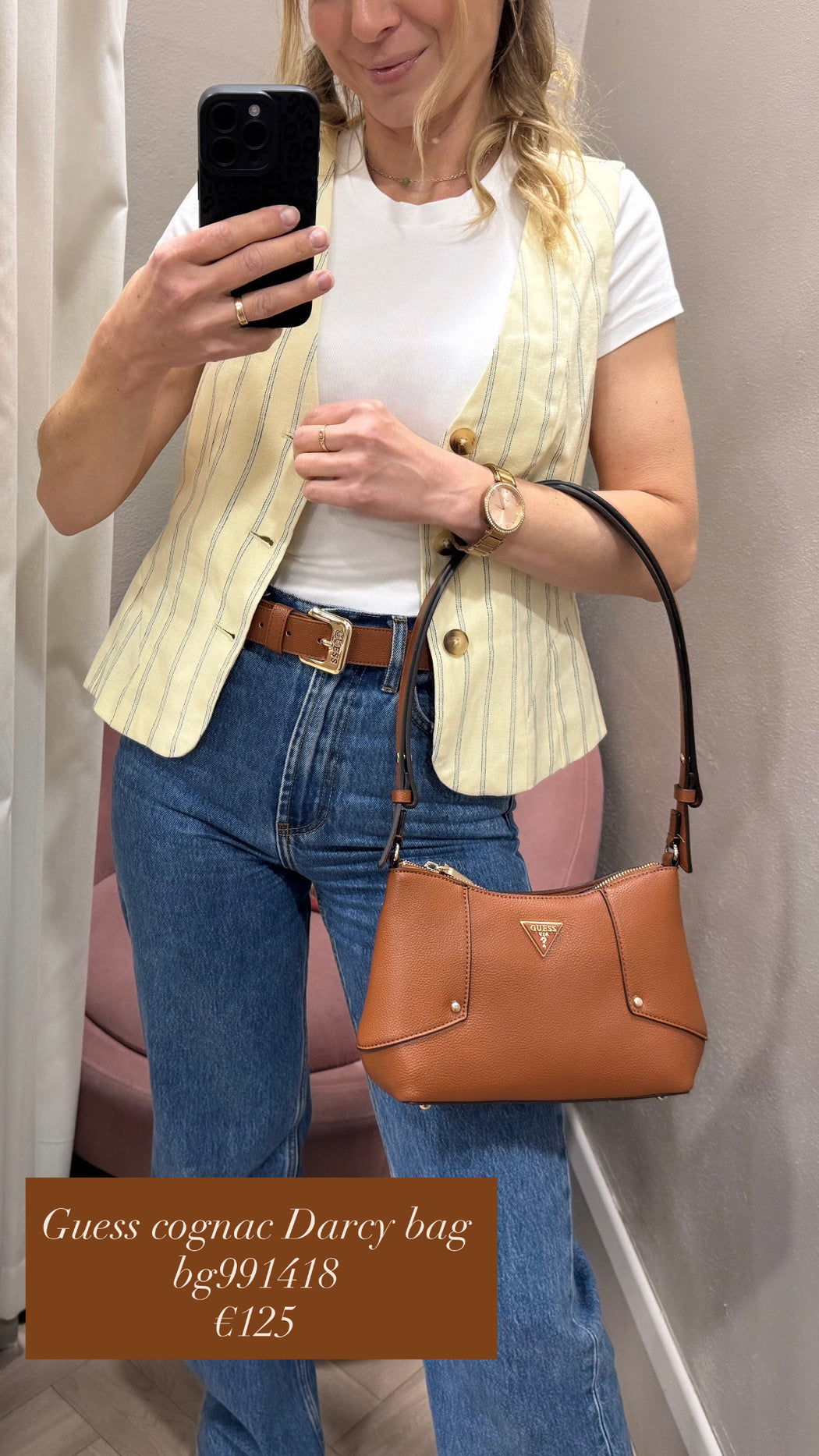 Guess cognac Darcy bag bg991418