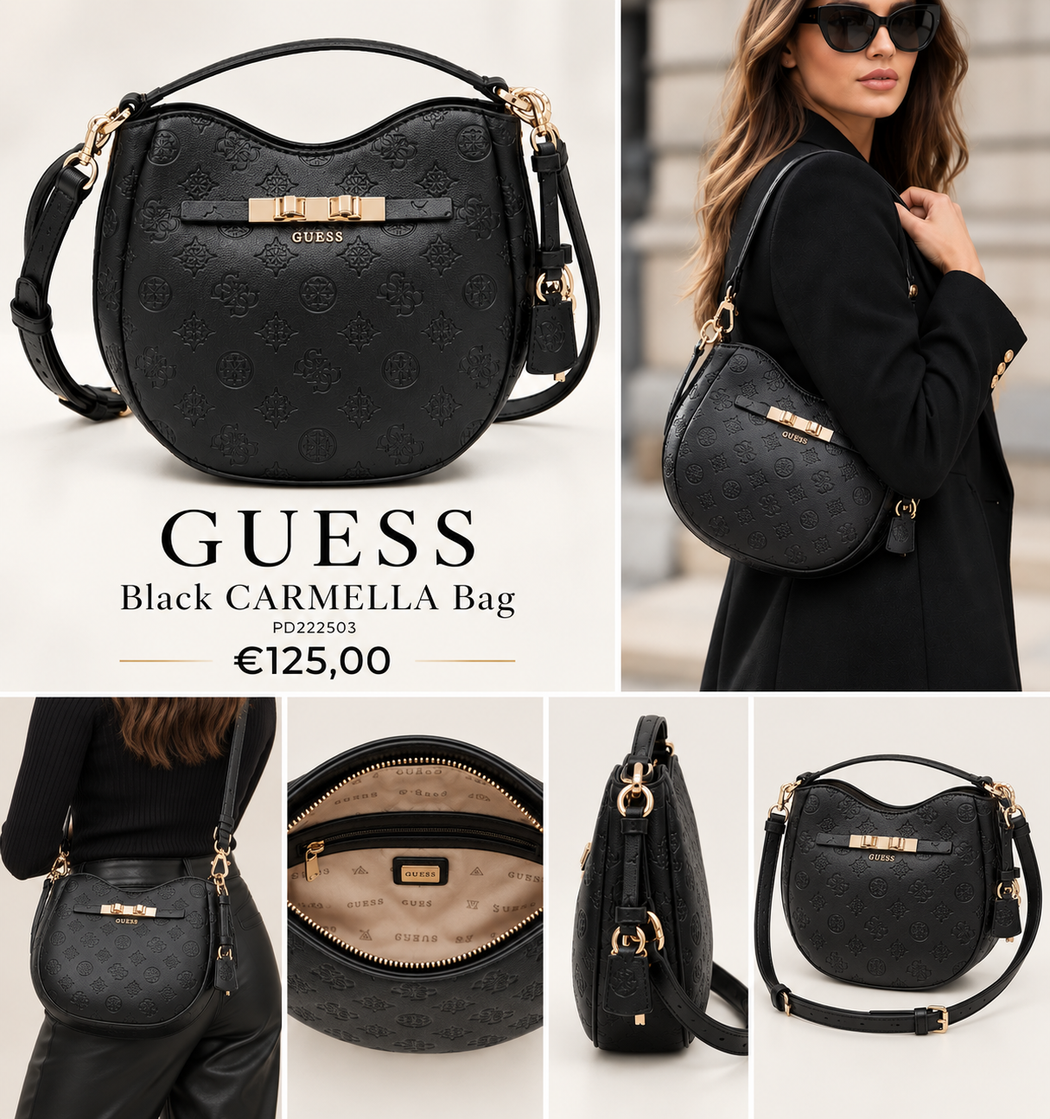 Guess Black CARMELLA shoulder / crossbody hBPD222503