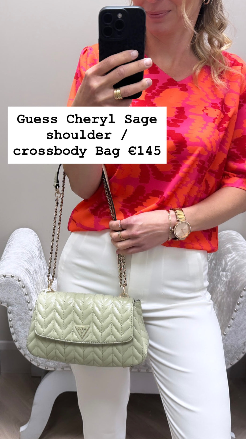 Guess Cheryl Sage shoulder / crossbody Bag TQ972021