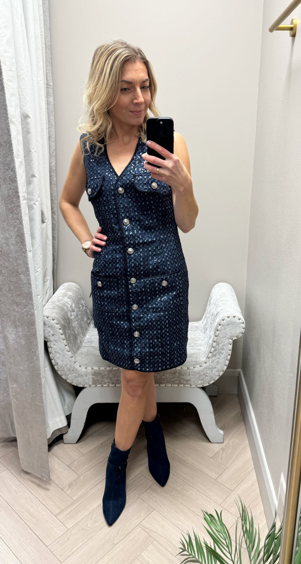 Guess denim sequinned  dress w5bk41d0771