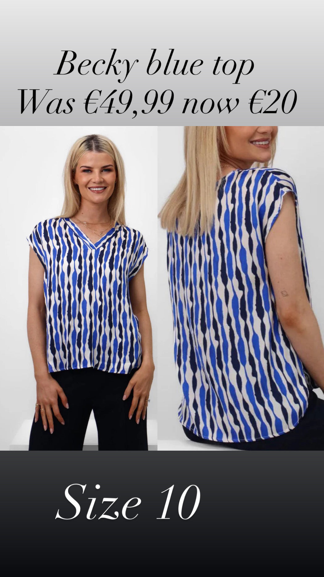 Becky blue top