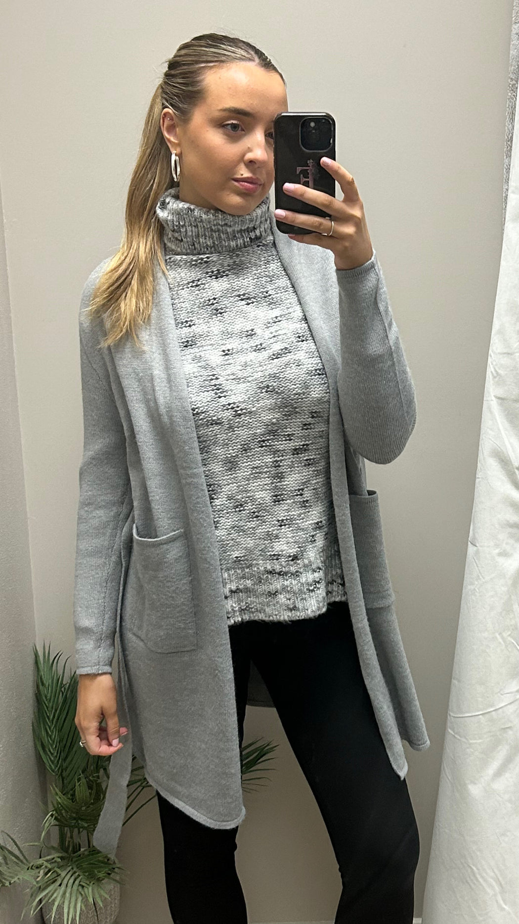 Brama grey knit cardi