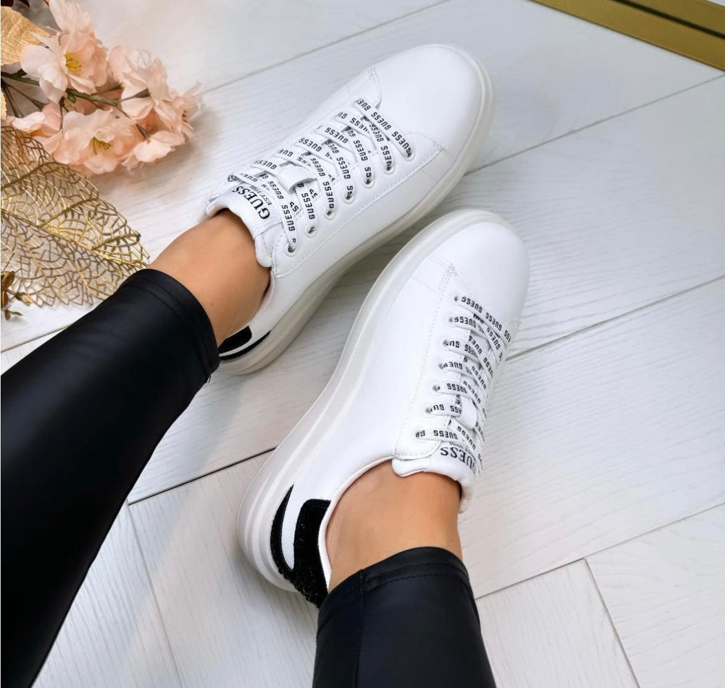 Guess Elbina white trainers FLTELBLEA12