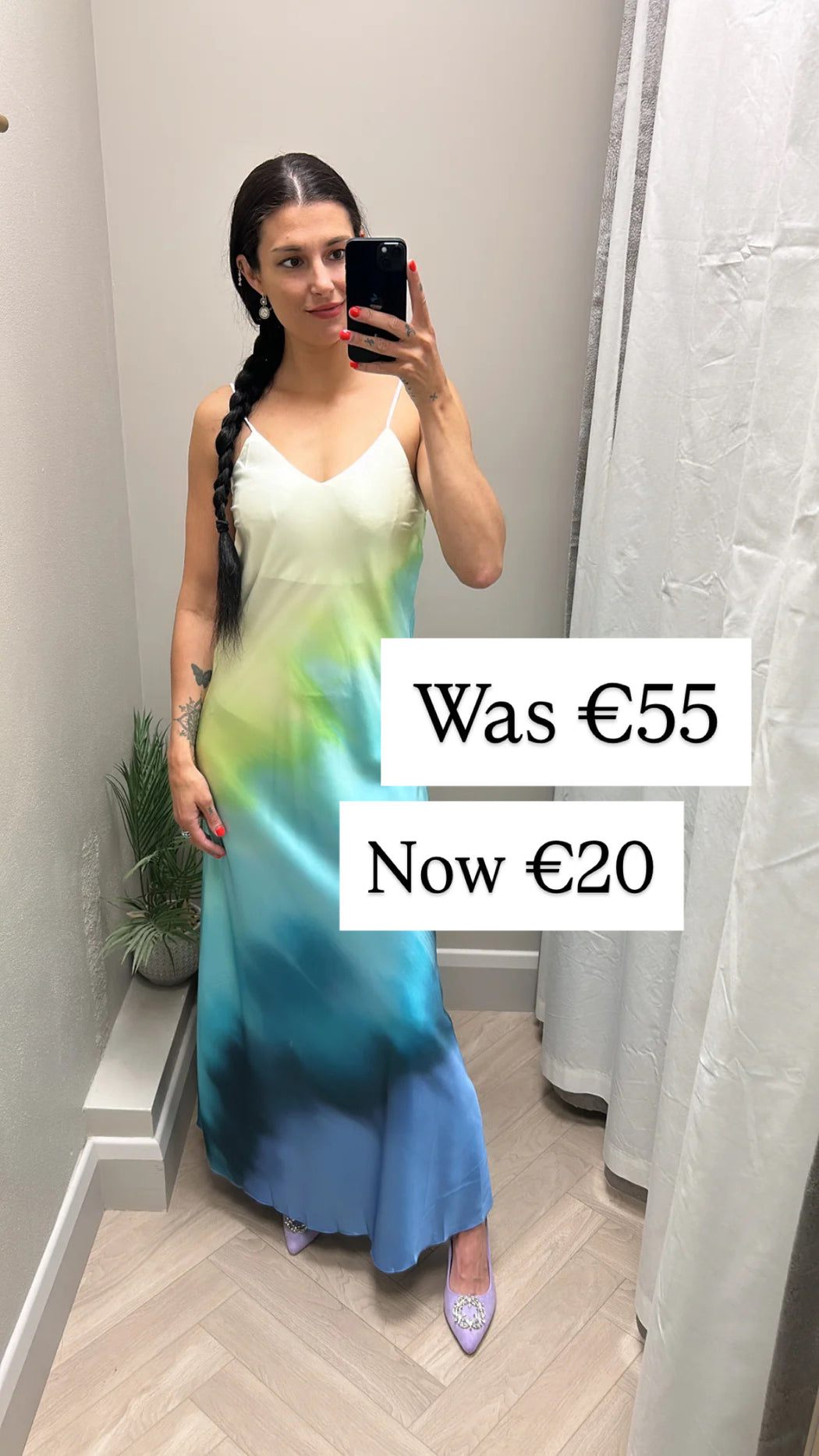 Lorraine satin slip dress