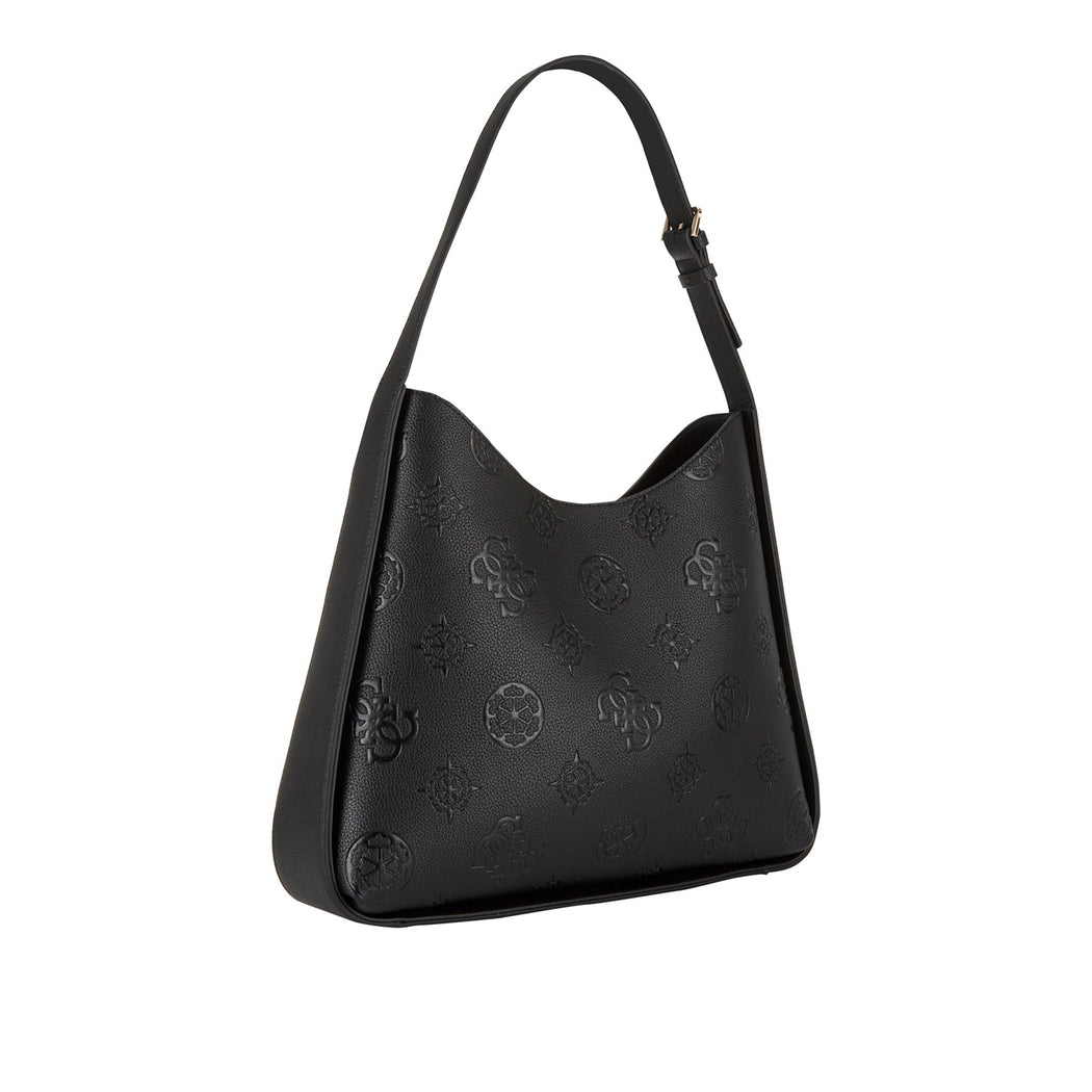 Guess black logo keandra hobo shoulder bag PL932303