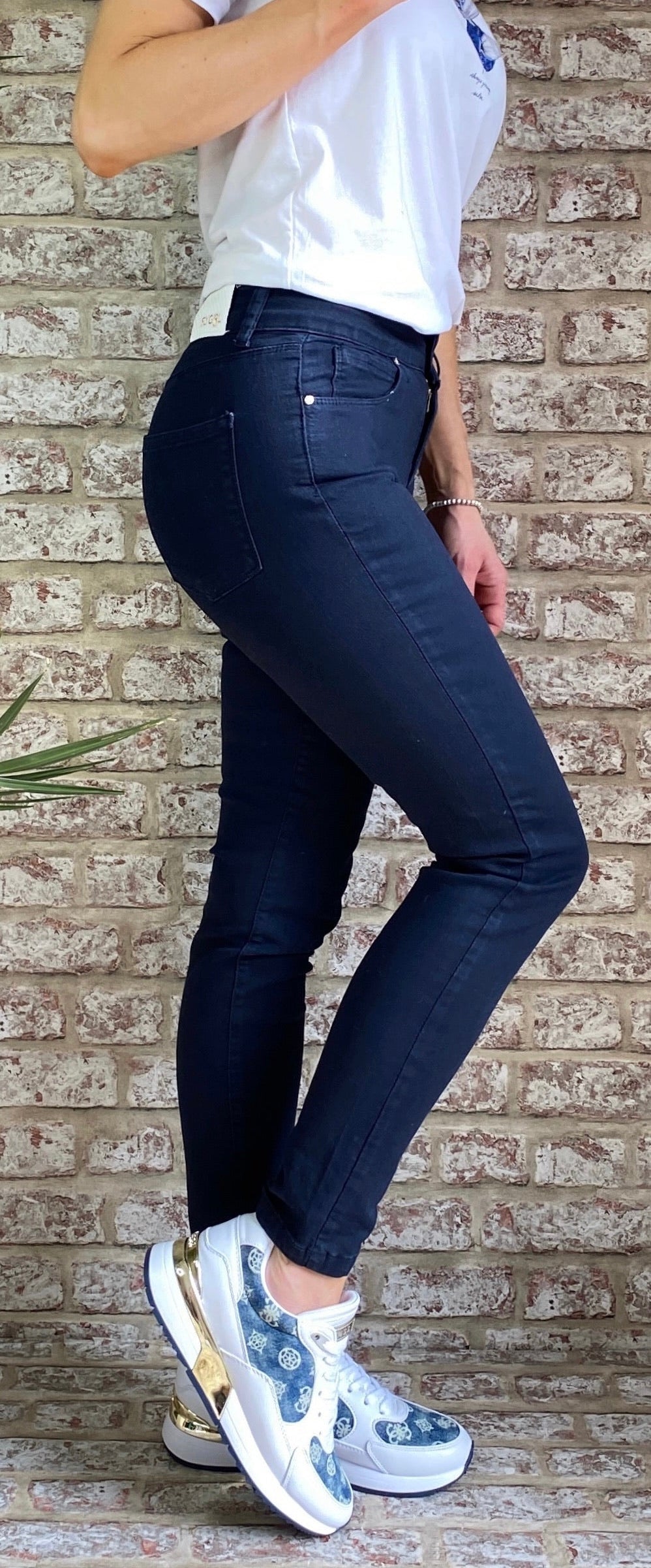 Dark navy fly girl sale skinnies