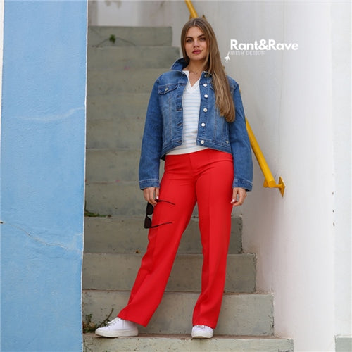 Hallie coral trousers