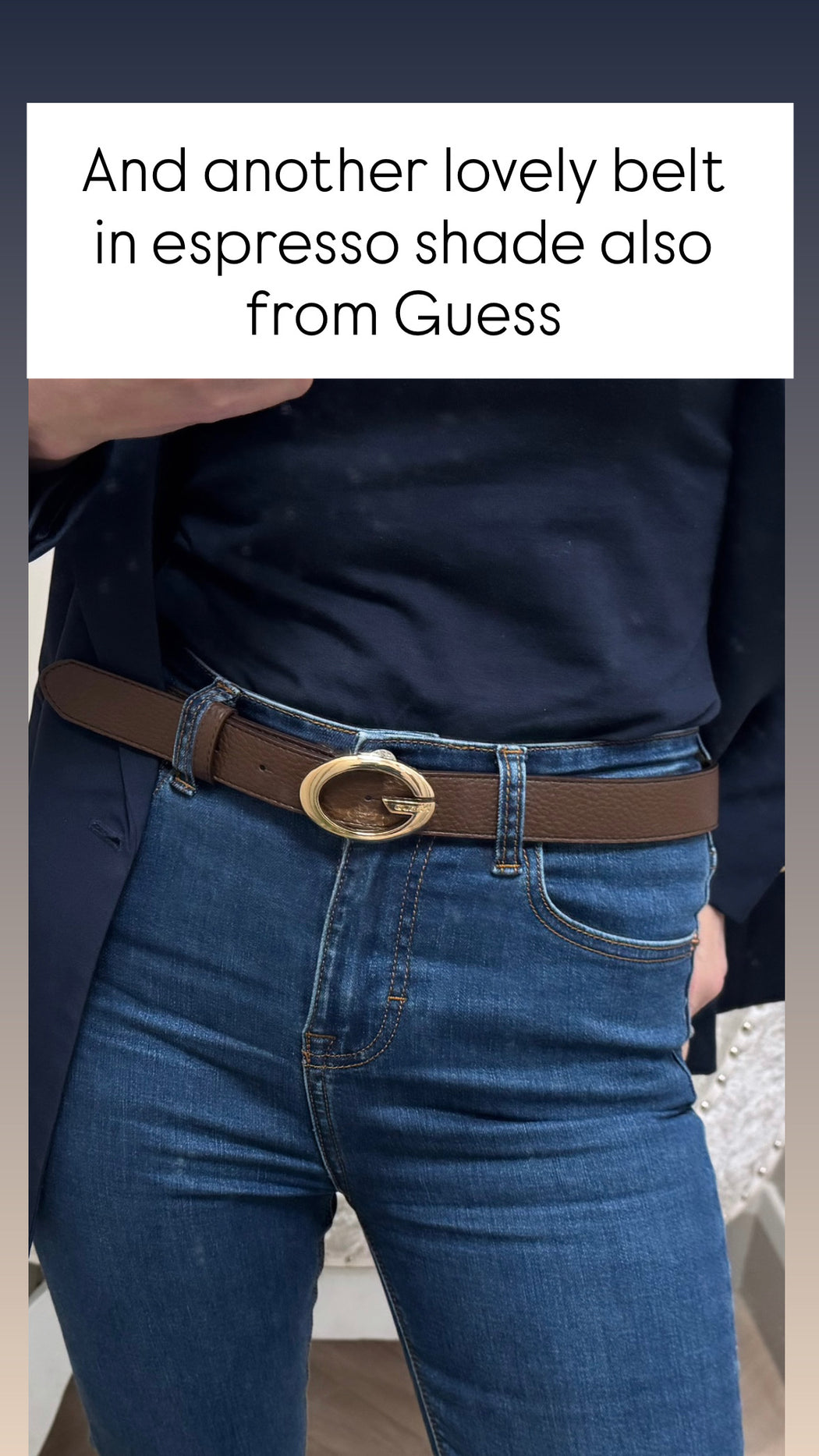 Guess espresso belt BW9306P5430-ESP