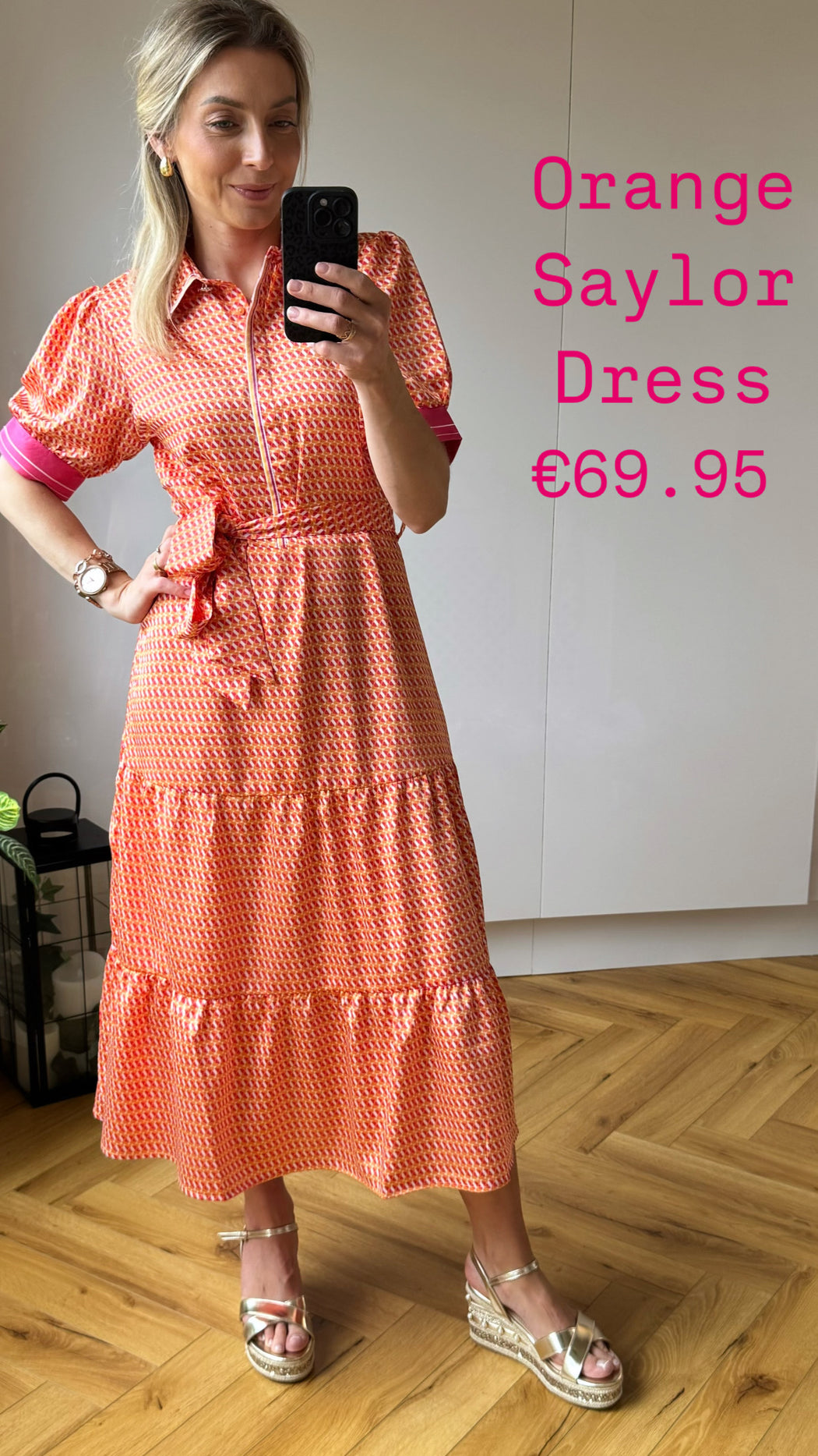 Orange  saylor dress