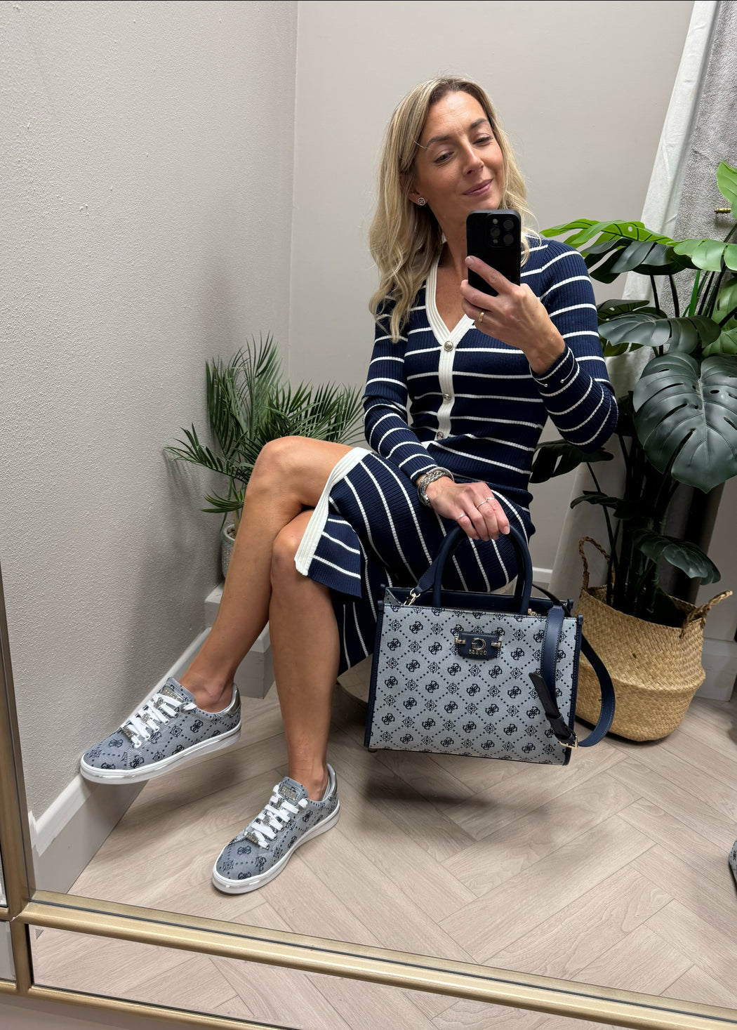 Guess stripped Andrea knit dress W5YK98z2YK2-F7BG