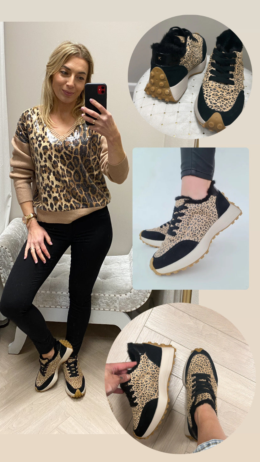 Dabin creamlop leopard runners