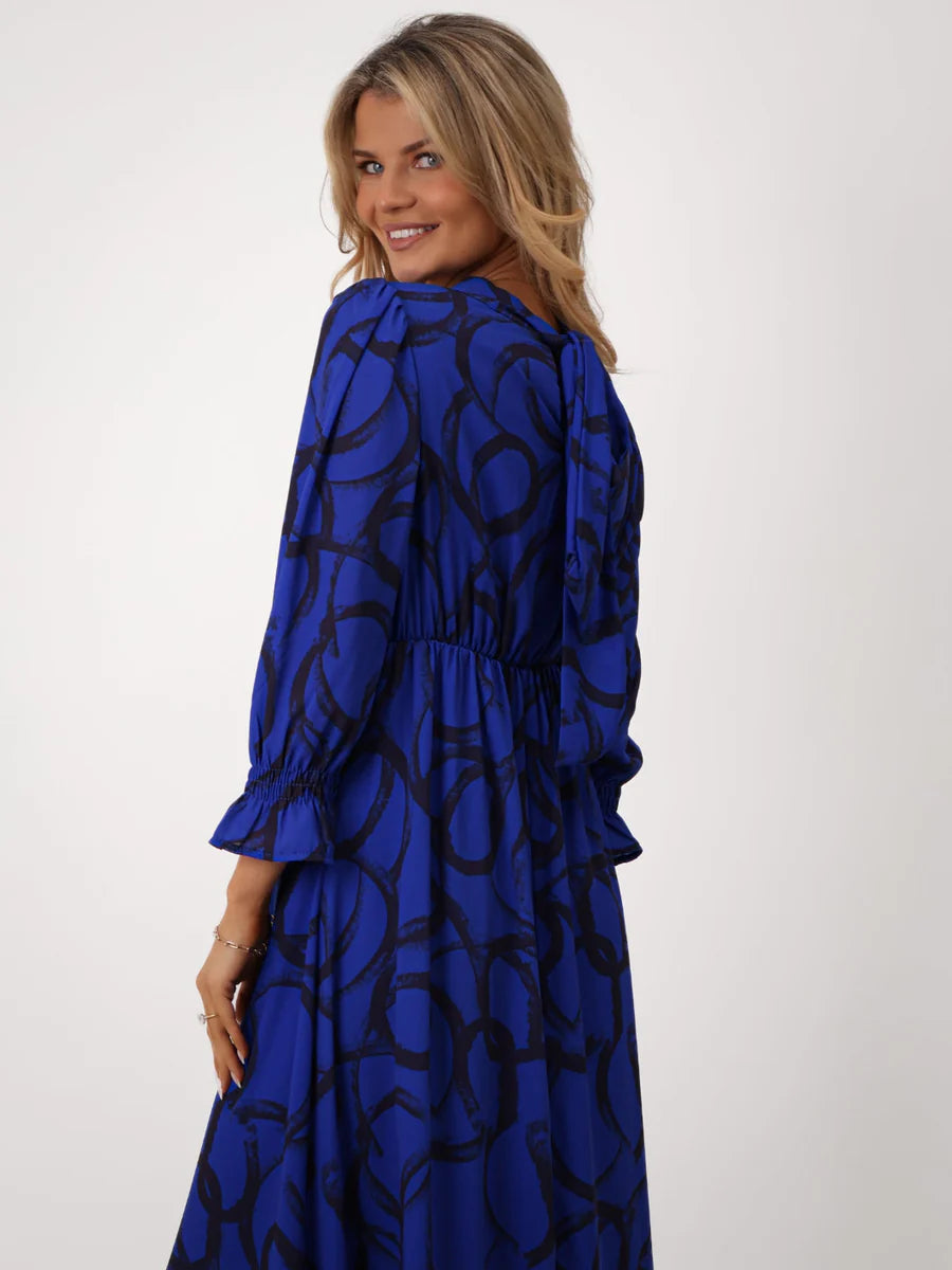 Simona  royal blue midi dress