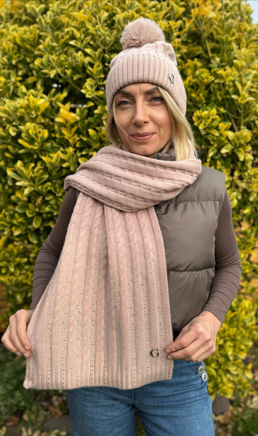 Guess cable knit rose scarf AW5384POL03-ROS