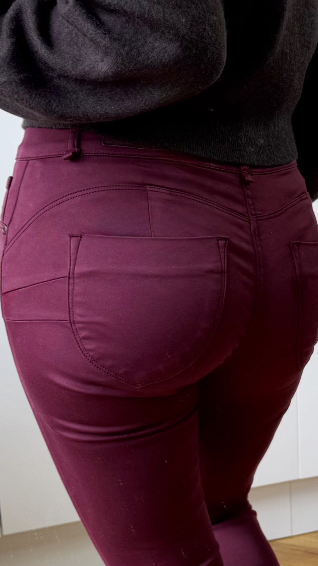 One size wine double up jeans