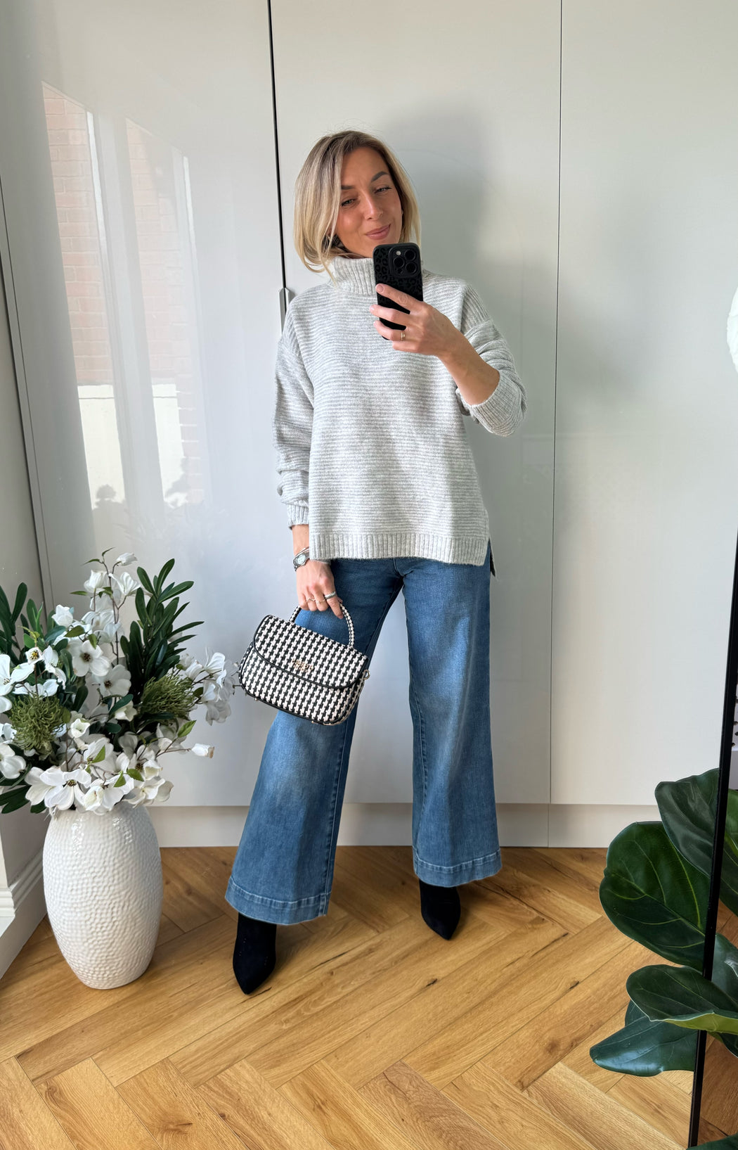 Muffin turtle neck grey knit