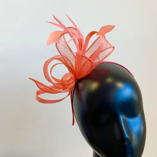 Coral Megan d02 fascinator