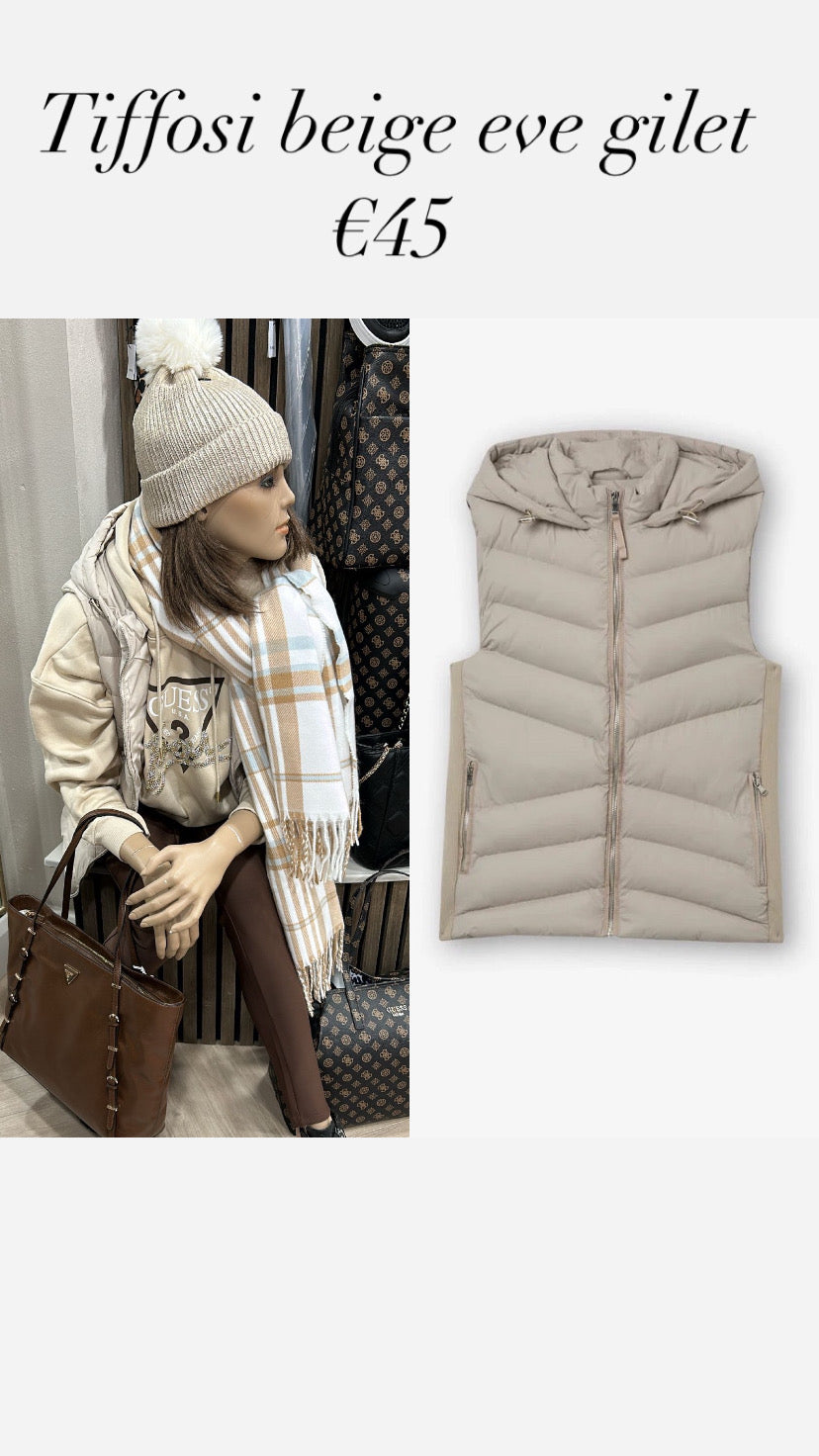 Tiffosi beige eve gilet